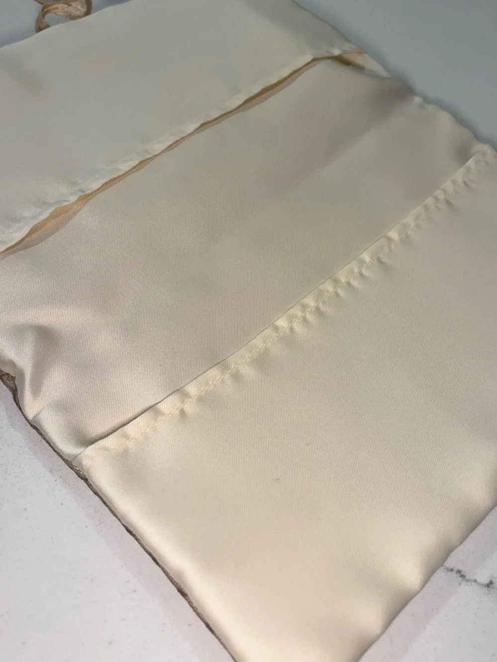 ⚜️ Handmade Champagne Silk & Lace Journal Cover ⚜️